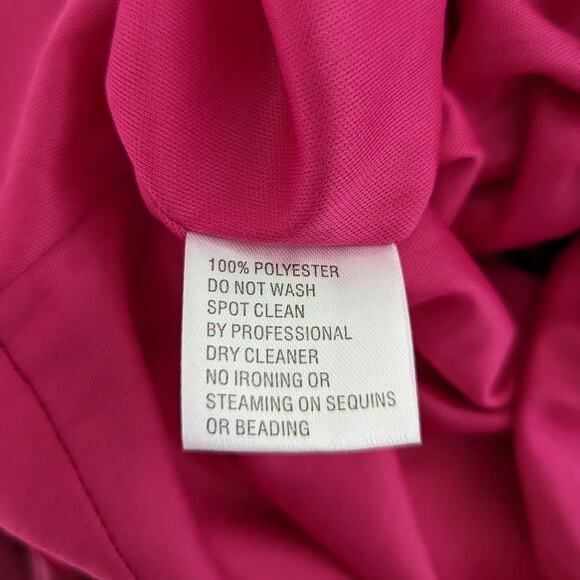 Ieena for Mac Duggal Pink Jersey One Shoulder Drape Back Gown Size 8 26512 - Picture 8 of 13